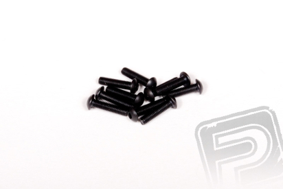 M3x12mm imbusové šrouby s čočkovitou hlavou (černé, 10 ks.)