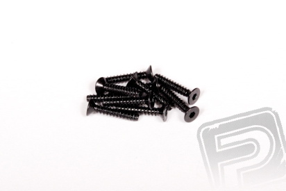 M3x16mm samořezné imbusové šrouby s zápustnou hlavou (černé, 10 ks.)