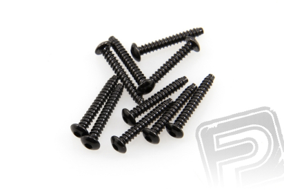 M3x20mm samořezné imbusové šrouby s čočkovitou hlavou (černé, 10 ks.)