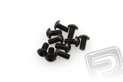 M3x6mm imbusové šrouby s čočkovitou hlavou (černé, 10 ks.)