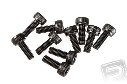 M3x8mm imbusové šrouby s válcovitou hlavou (černé, 10 ks.)