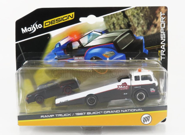 Maisto Buick Grand National 1987 With Ramp Truck 1:64 Matná Černá Bílá