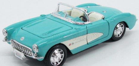 Maisto Chevrolet Corvette Spider 2-door 1957 1:24 Tyrkysově Bílá
