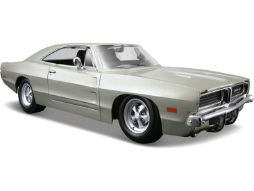 Maisto Dodge Charger R/T 1969 1:25 stříbrná