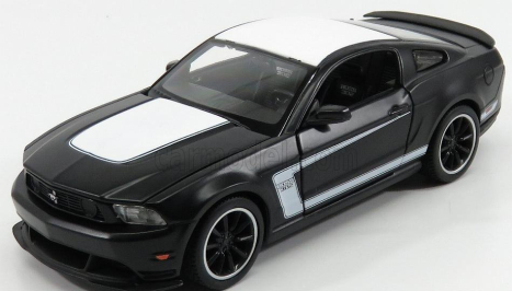 Maisto Ford usa Mustang Boss 302 Coupe 2012 1:24 Matná Černá Bílá