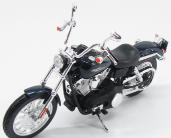 Maisto Harley davidson Fxdbi Dyna Street Bob 2006 1:12 Modrá Met Černá