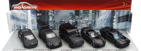 Majorette Mercedes benz Set pěti modelů 1:64, černá