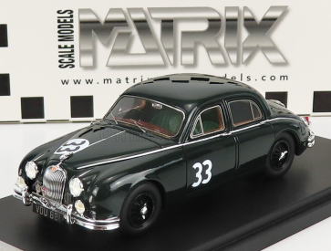 Matrix scale models Jaguar Mkii 3.4 Litre N 33 Winner Silverstone Daily Express Trophy 1958 1:43 Zelená