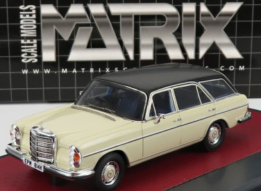 Matrix scale models Mercedes benz S-class 280se Crayford Estate Station Wagon (w108) 1970 1:43 Bílá