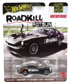 Mattel hot wheels Datsun 240z Coupe 1971 - Rotsun Roadkill 1:64 Černá Rust