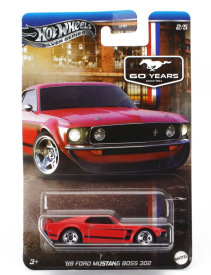 Mattel hot wheels Ford usa Mustang Boss 302 Coupe 1969 1:64 Red