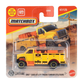 Mattel hot wheels GMC 3500 Utulity Truck 2018 1:64 Žlutá