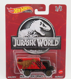 Mattel hot wheels Mercedes benz Unimog U1300l Truck - Jurassic World 1:64 Černá Červená