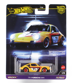 Mattel hot wheels Porsche 911 N 71 Racing Coupe 1971 1:64 Žlutá Černá Červená