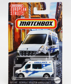 Mattel hot wheels Renault Master Van Ambulance Urgences 2010 1:64 Bílá Modrá