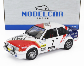Mcg Ford england Escort Mkiii Rs Turbo (night Version) N 7 Rally Haspengouw 1985 Stig Andervang - Andre Schoonenwolf 1:18 Bílá Modrá Červená