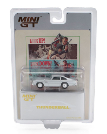 Mini-gt Aston martin Db5 1964 - 007 James Bond - Thunderball - Operazione Tuono - Included Poster 007 English Language 1:64 Silver