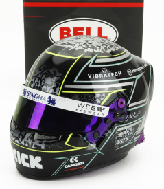 Mini helmet Bell helmet Casco Helmet F1 Guanyu Zhou Team Stake Kick Sauber N 24 Season 2024 1:2 Black