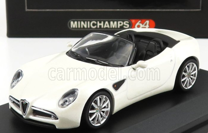 Minichamps Alfa romeo 8c Competizione Spider 2008 1:64 Bílá