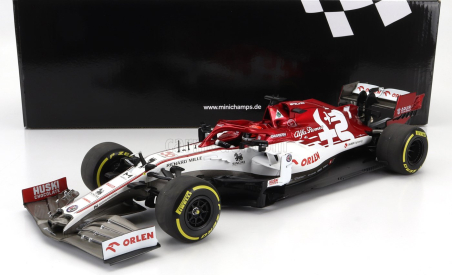 Minichamps Alfa romeo F1  C39 Team Racing Orlen N 7 Austrian Gp 2020 Kimi Raikkonen 1:18 Bílá Červená Met