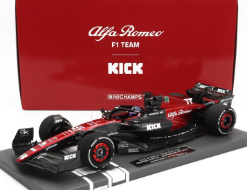 Minichamps Alfa romeo F1  C43 Team Stake N 77 Season 2023 Valtteri Bottas 1:18 Černá Červená