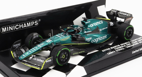 Minichamps Aston martin F1 Amr22 Team Aramco Cognizart N 18 Singapore Gp 2022 Lance Stroll 1:43 Zelená Černá