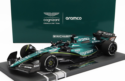 Minichamps Aston martin F1  Amr23 Team Aramco Cognizant N 18 Season 2023 Lance Stroll 1:18 Zelená