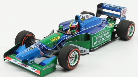 Minichamps Benetton F1  B194 Ford Mild Seven (car Of Michael Schumacher 1994 World Champion) Demonstration Run Gp Belgium Spa 2017 Mick Schumacher 1:18 Modrá Zelená
