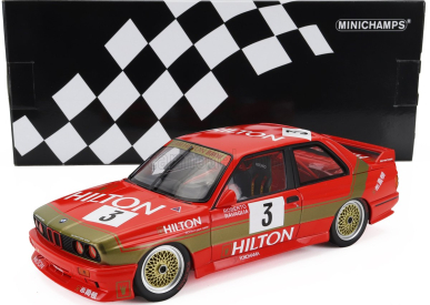 Minichamps BMW 3-series M3 Team Schnitzer N 3 Winner Guia Race Macau 1987 Roberto Ravaglia 1:18 Červené Zlato