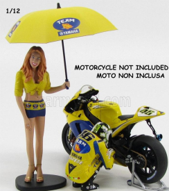 Minichamps Figures Pilota Valentino Rossi E Ombrellina Motogp 2006 1:12 Žlutá Černá