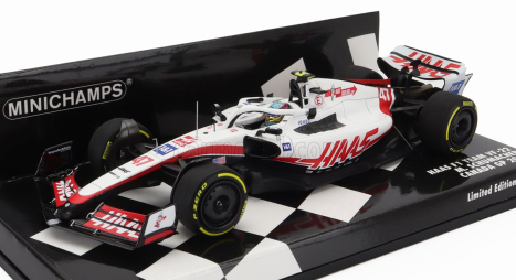 Minichamps Haas F1  Vf-22 Team Haas N 47 Canada Gp 2022 Mick Schumacher 1:43 Bílá Černá Červená