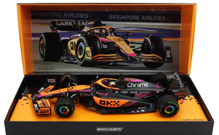 Minichamps Mclaren F1  Mcl36 Team Mclaren N 3 5th Singapore Gp 2022 Daniel Ricciardo 1:18 Oranžová Světle Modrá