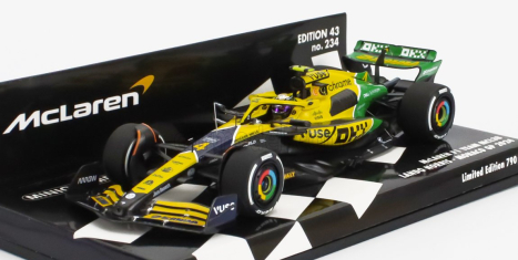 Minichamps Mclaren F1  Mcl38 Team Mclaren N 4 4th Monaco Gp (senna 30th Anniversary) 2024 Lando Norris 1:43 Žlutá Zelená Černá