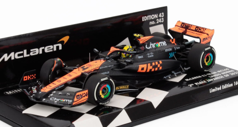 Minichamps Mclaren F1  Mcl60 Team Mclaren N 4 2nd Japan Gp 2023 Lando Norris 1:43 Bílá Oranžová Černá