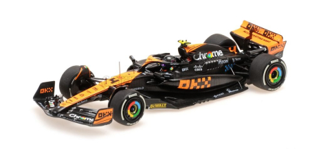 Minichamps Mclaren F1  Mcl60 Team Mclaren N 4 2nd Singapore Gp 2023 Lando Norris 1:43 Bílá Oranžová Černá