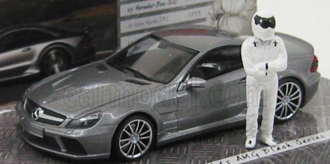 Minichamps Mercedes benz Sl65 Amg (r230) V12 Biturbo - Black Series 2009 - Top Gear Whit Figures 1:43 Grey Met