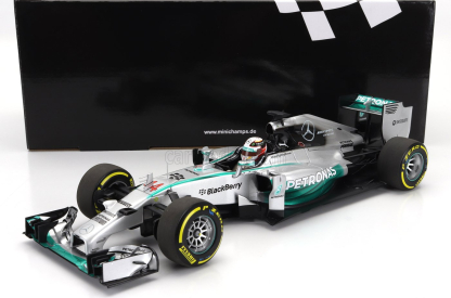 Minichamps Mercedes gp F1  Mgpw05 Hybrid Team Amg Petronas N 44 World Champion Season 2014 Lewis Hamilton 1:18 Stříbrná Zelená
