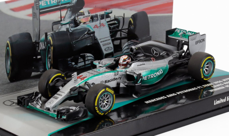 Minichamps Mercedes gp F1  W06 Amg Petronas N 44 World Champion Winner Usa Gp 2015 Lewis Hamilton 1:43 Stříbrná Zelená