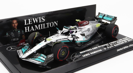 Minichamps Mercedes gp F1 W13e Team Mercedes-amg Petronas F1 N 44 2nd Brazilian Gp 2022 Lewis Hamilton 1:43 Stříbrná Zelená