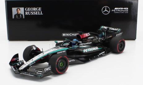 Minichamps Mercedes gp F1  W15 Eq Performance Team Amg Petronas Motorsport N 63 British Gp 2024 George Russell 1:18 Černá Stříbrná Zelená