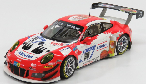 Minichamps Porsche 911 991 Gt3r N 30 24h Nurburgring 2018 Lance David Arnold - Alexander Muller - Wolf Henzler - Matt Campbell 1:18 Bílá Červená