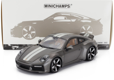 Minichamps Porsche 911 992 Sport Classic Coupe 2022 1:18 Grey