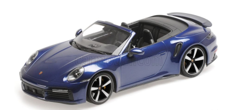 Minichamps Porsche 911 992 Turbo S Cabriolet Open 2020 1:18 Blue Met