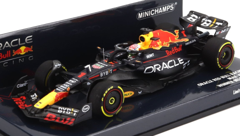 Minichamps Red bull F1  Rb19 Team Oracle Red Bull Racing N 1 World Champion Winner Belgian Gp 2023 Max Verstappen 1:43 Matt Blue