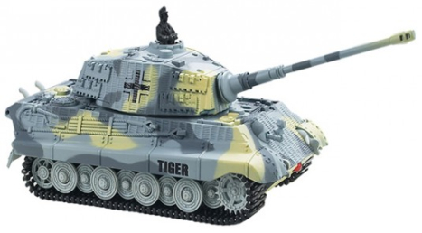 RC tank King Tiger 1:72, šedá barva