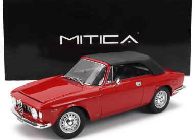 Mitica Alfa romeo Giulia 1600 Gtc Cabriolet Closed 1964 – Interior Black 1:18 Rosso Alfa - Červená