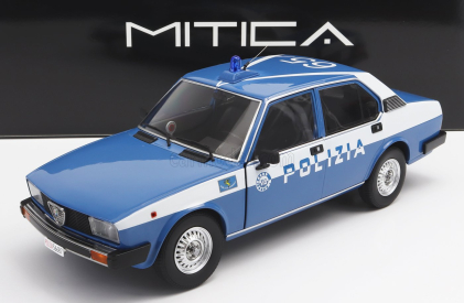 Mitica-diecast Alfa romeo Alfetta 2000 Polizia Stradale 1978 Police 1:18 Modrá Bílá