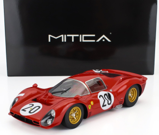 Mitica-r Ferrari 330 P3 4.0l V12 Coupe Ch.0848 Team Ferrari Sefac N 20 24h Le Mans 1966 Ludovico Scarfiotti - Mike Parkes 1:18 Red