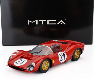 Mitica-r Ferrari 330 P3 4.0l V12 Coupe Ch.0848 Team Ferrari Sefac N 21 24h Le Mans 1966 Lorenzo Bandini - Jean Guichet 1:18 Red