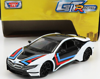 Motor-max BMW I8 Coupe Gt Racing 2018 1:43 Bílá Černá Modrá Červená